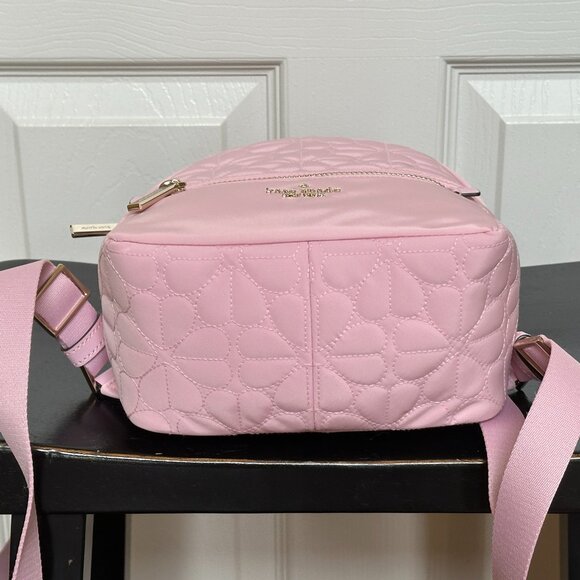 KATE SPADE SPADE FLOWER QUILTED FABRIC SMALL BACKPACK:NWT PINK HORIZON main image 7